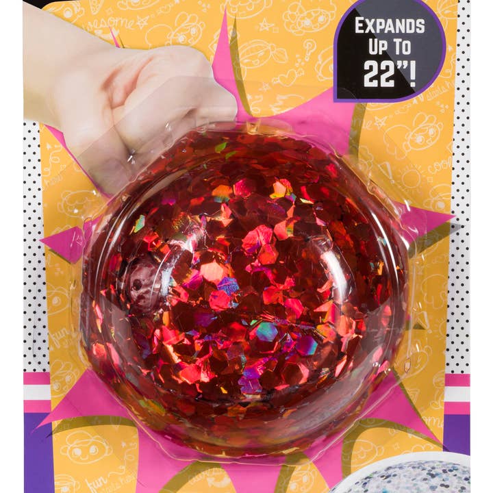 Yay! Glitter Punch Balloon, Assorted Colors for wholesale by Toysmith