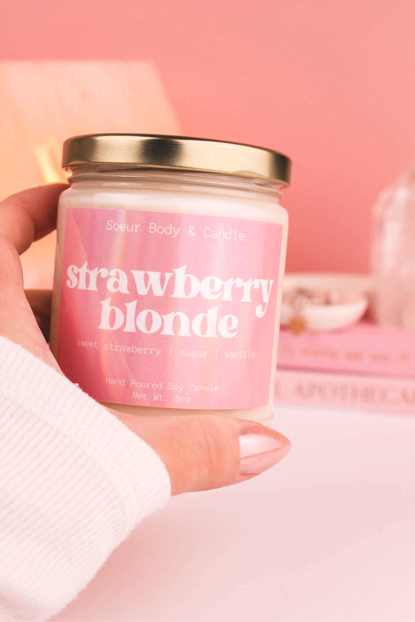 Soeur Body and Candle - Vendita all'ingrosso Candela in vasetto - Candela di soia biondo fragola2