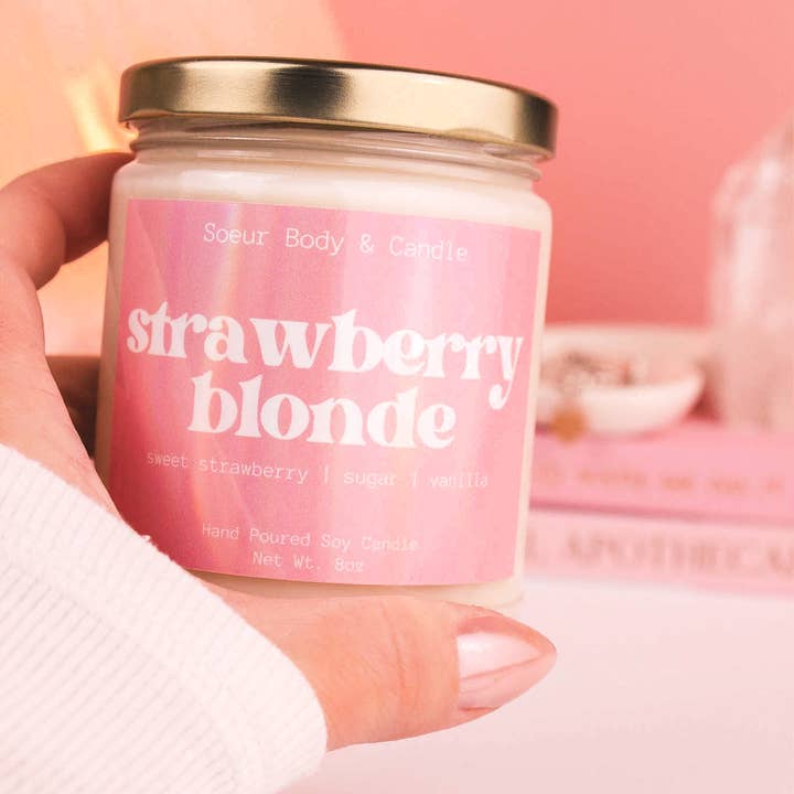 Soeur Body and Candle - Vendita all'ingrosso Candela in vasetto - Candela di soia biondo fragola2