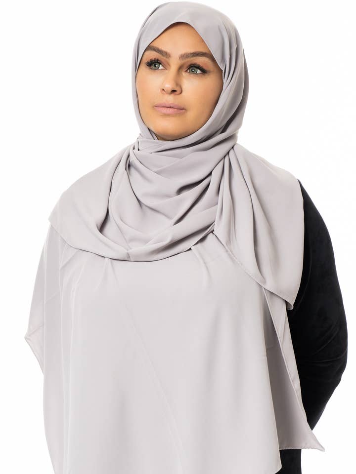 Hijab Medina Silk ME 029 pearl grey for wholesale by Sultana.R