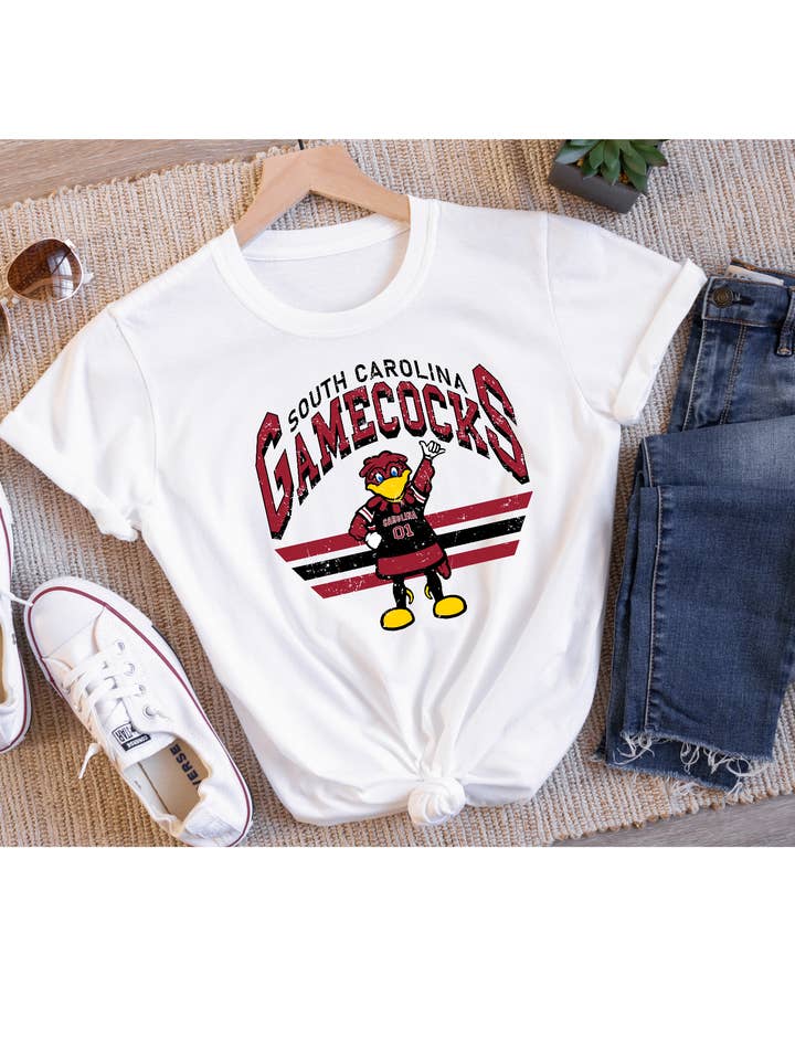 4 little hearts - Wholesale Screen Printed T-Shirt - Women's - vintage Gamecocks sweatshirt / t shirt