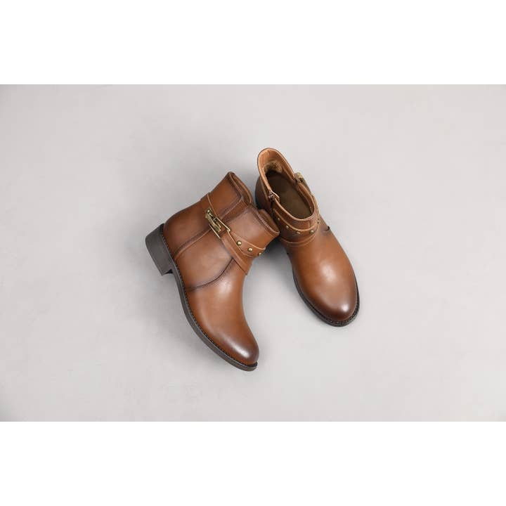 Top Staka - Vente Bottines – femme - A2354 Bottines à clous et fermeture éclair