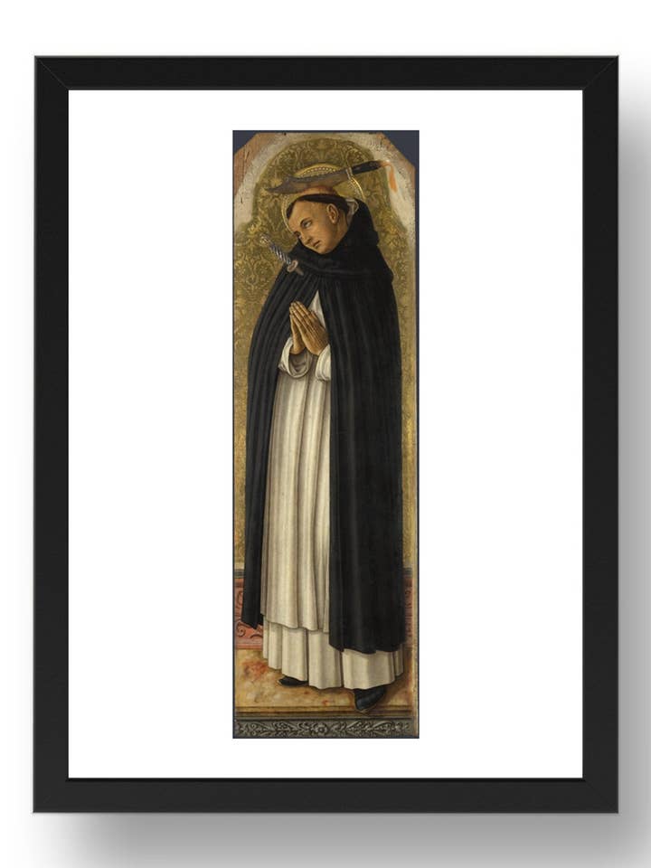 Carlo Crivelli: Heiliger Petrus Märtyrer, Poster im 17x13" (A3) Rahmen für den Großhandel von PERIOD PRINTS