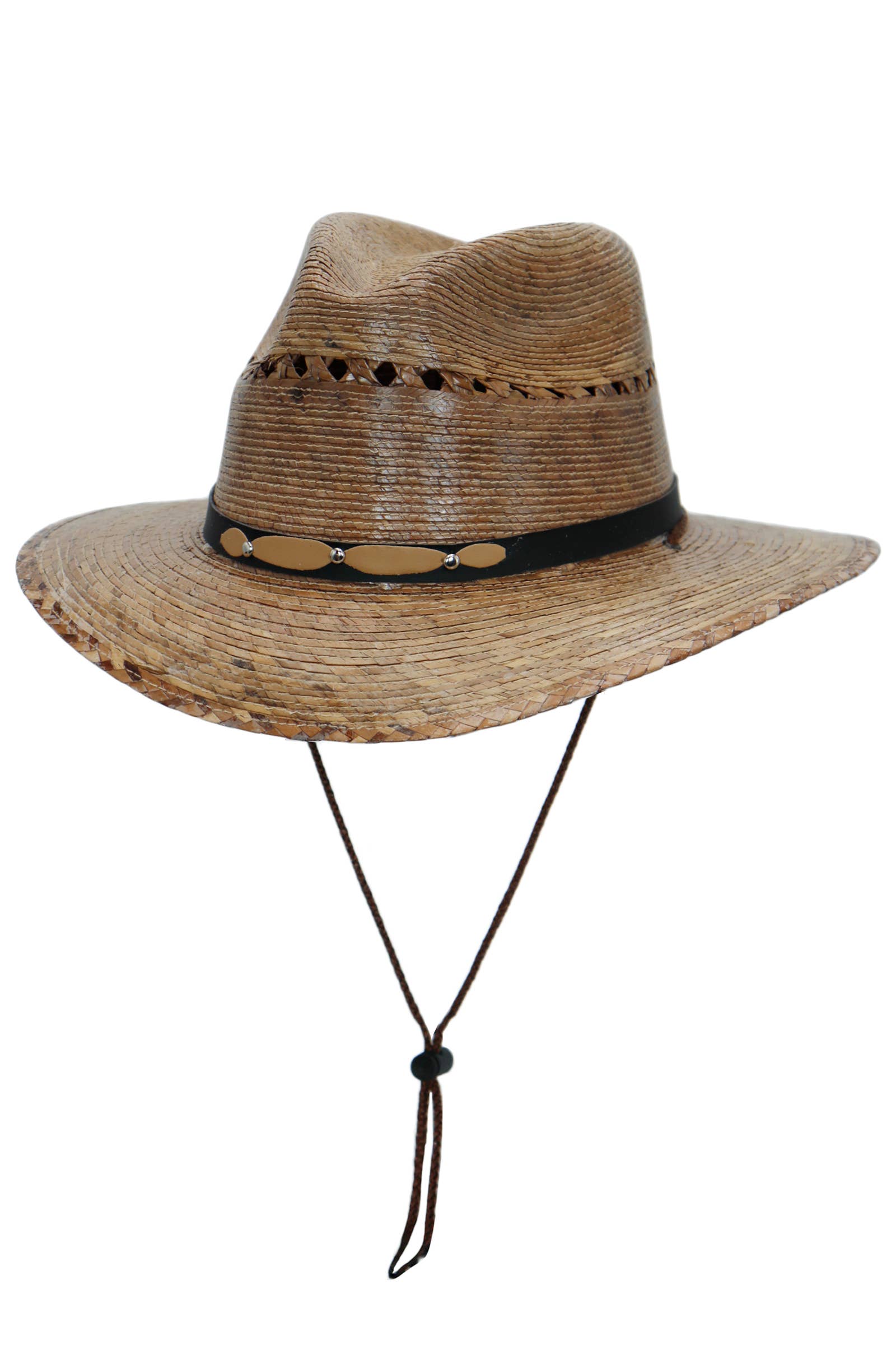 Cap Zone - Wholesale Straw Hat - Women's - Youths Tycoon Flat Palm Straw Lifeguard Hat - Vent4