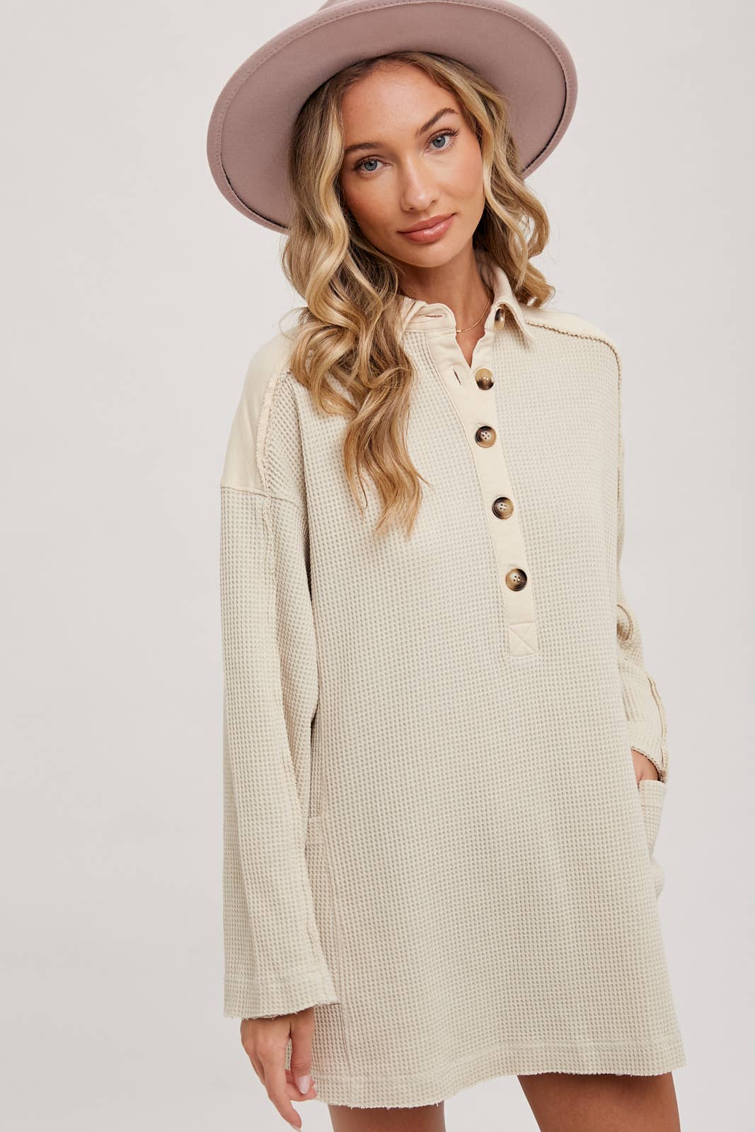 Bluivy - Wholesale Tunic - Women's - THERMAL HENLEY TUNIC SHIRT29