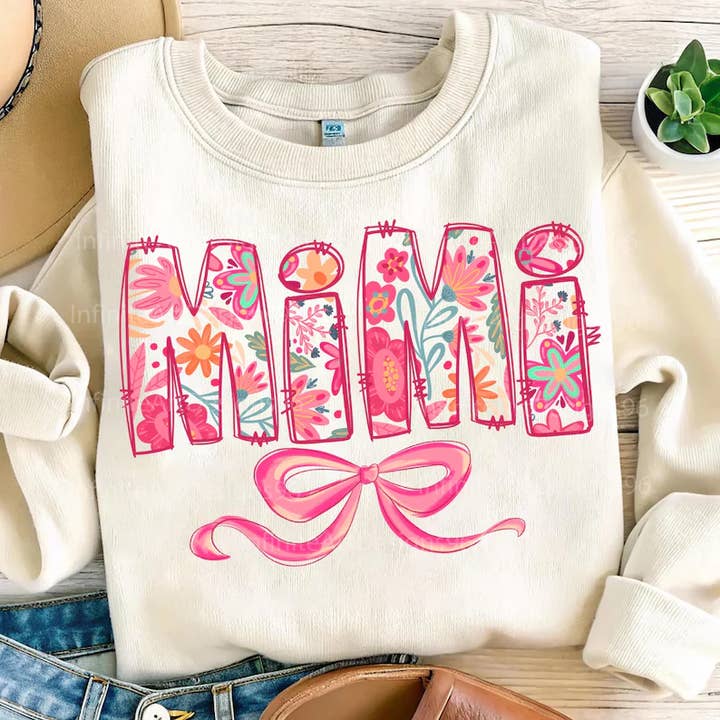 Mimi Floral Sweatshirt for wholesale by Stitched in Honey