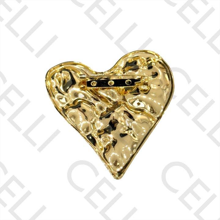 Celli Biju – wholesale Brooch – Steel brooches - heart1