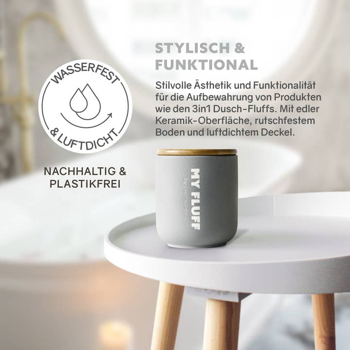 puremetics GmbH - Wholesale Bathroom Accessory Set - MY FLUFF Ceramic Vessel 'Light Gray'