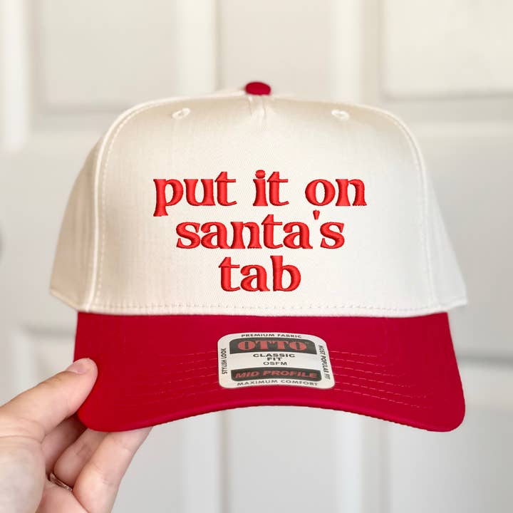 Southern N Savvy - Wholesale Trucker Hat - Women's - Put it on Santas Tab Two Tone Embroidered Hat0
