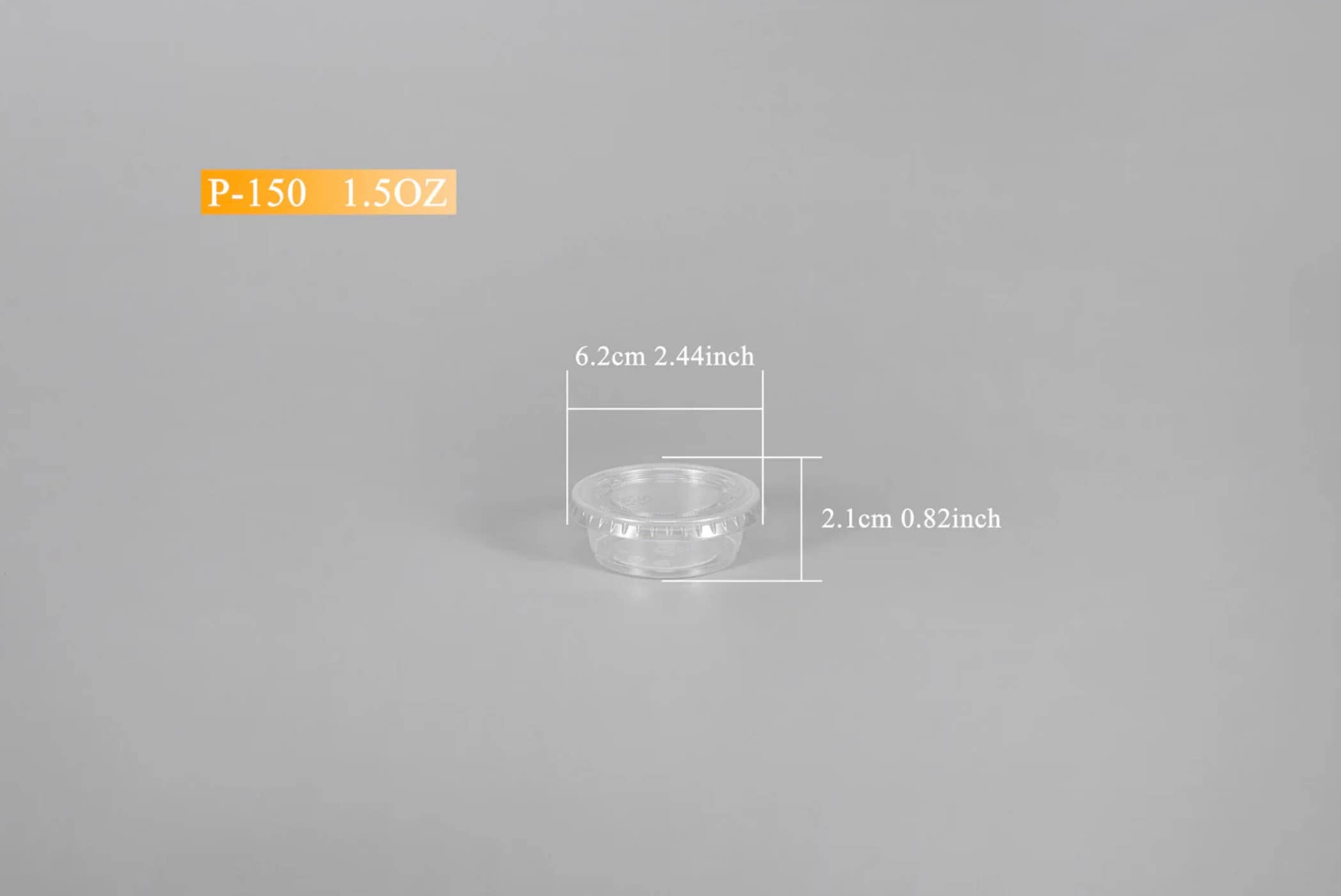 GW Restaurant Supplies - Wholesale Storage Bag - Clear Plastic Cup Lid for Sauce Portion Cups 1.5 oz, 2500 Ct1