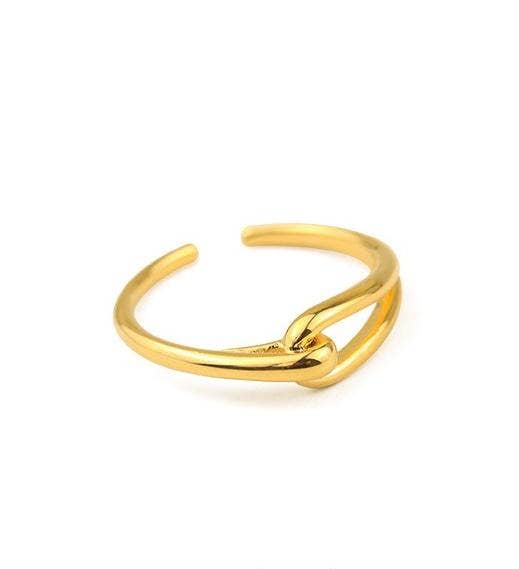 Dipped Shop - Wholesale Band/Stacked Ring - Minimalist Knot Adjustable Open Ring DP25B7940