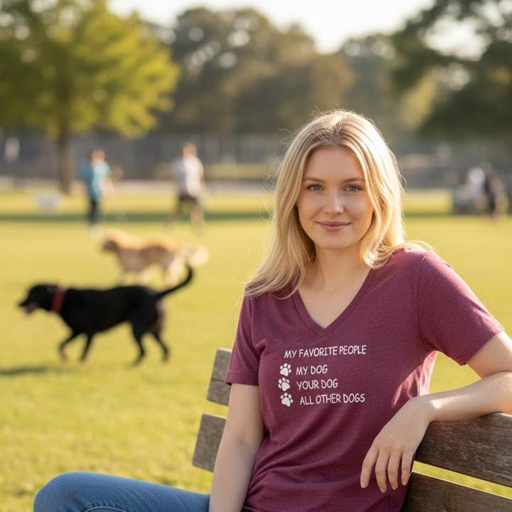 My Favorite People (Raspberry Fleck) Women's T Shirt for wholesale by Tug Tees