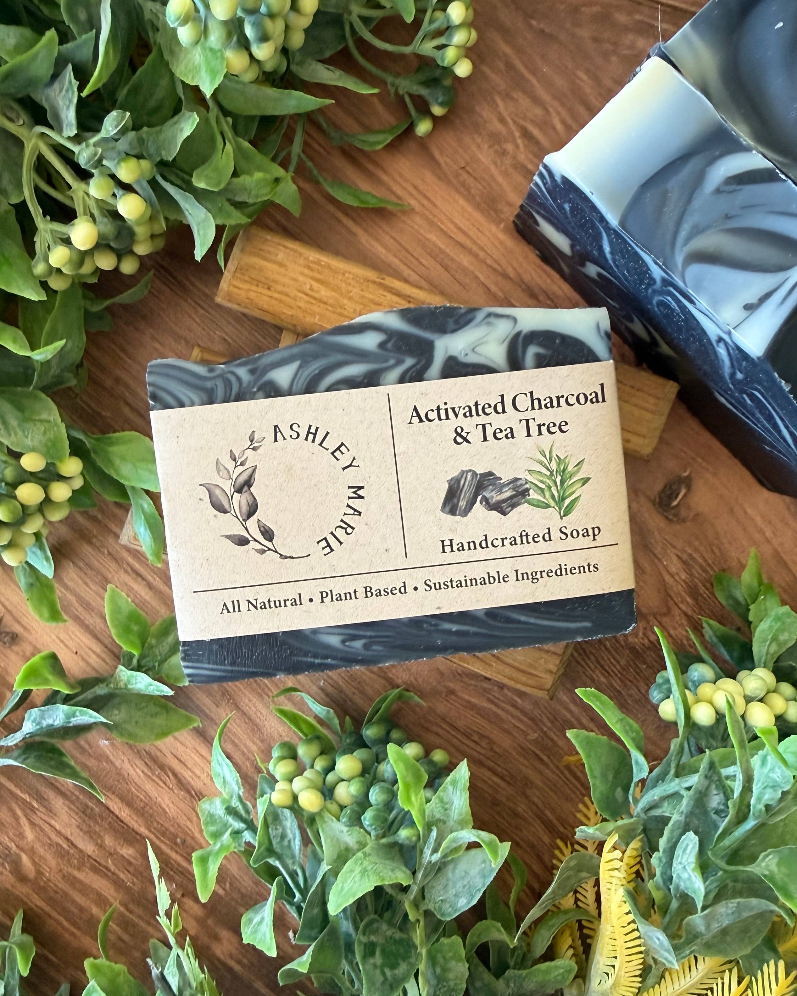 Ashley Marie Soap - Wholesale Bar Soap - Activated Charcoal & Tea Tree Bar Soap | Purifying Handmade