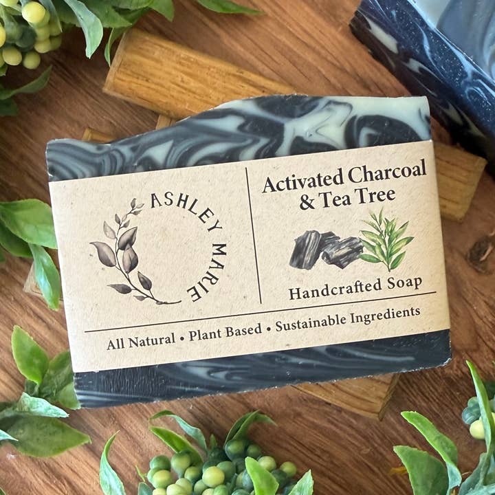 Ashley Marie Soap - Wholesale Bar Soap - Activated Charcoal & Tea Tree Bar Soap | Purifying Handmade 0