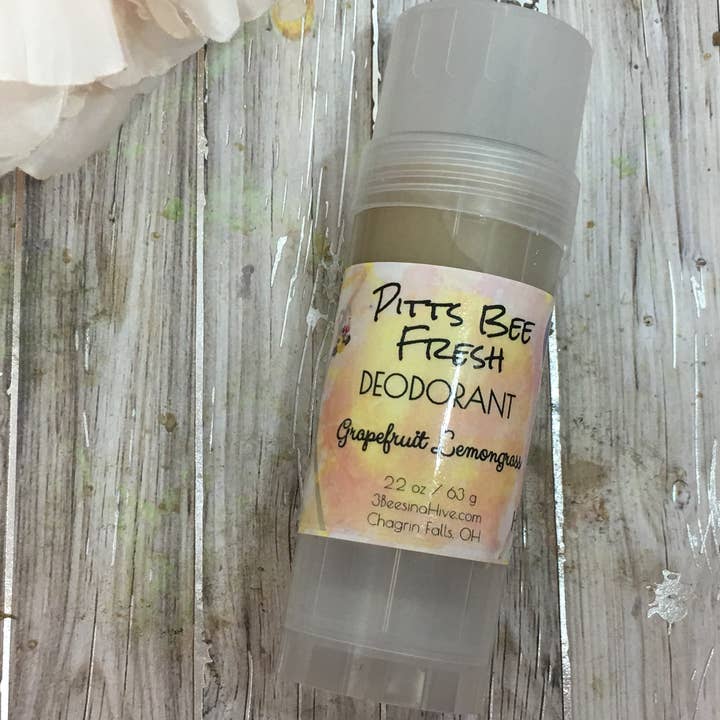 Pitts Bee Fresh Natural Deodorant No Baking Soda (black pkg) for wholesale by 3 Bees in a Hive LLC