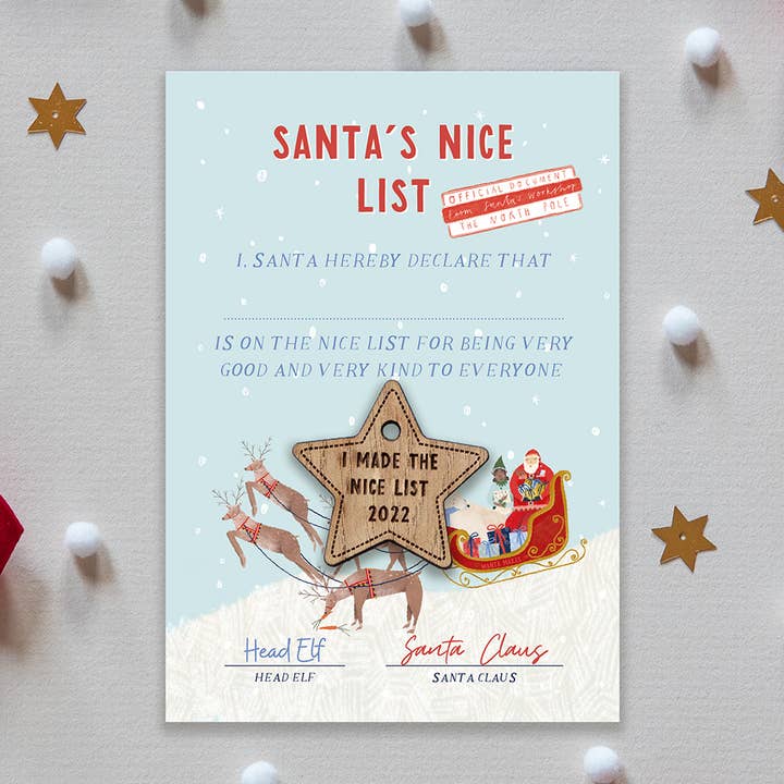 Bella lista del Santa Certificate Award. per la vendita all'ingrosso da parte di Manta Makes