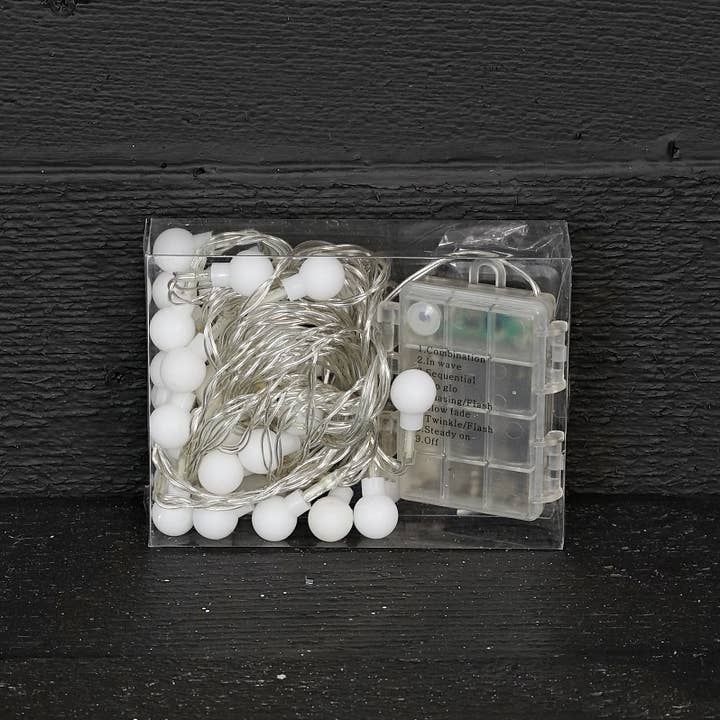 Holiday Depot Inc. - Wholesale String Lights - M11167- LED White Ball Berry String x40lts remote-Warn white4