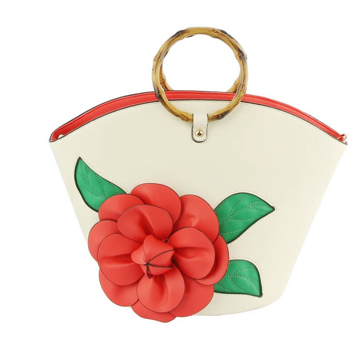 Handbag Factory Corp - Wholesale Top Handle Bag - Women's - Women Flower Satchel Evening Purse Party Bag3