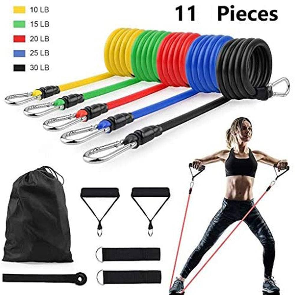 ENER-J – wholesale Fitness equipment – 11 pcs Home Exercise Resistance Band Set1