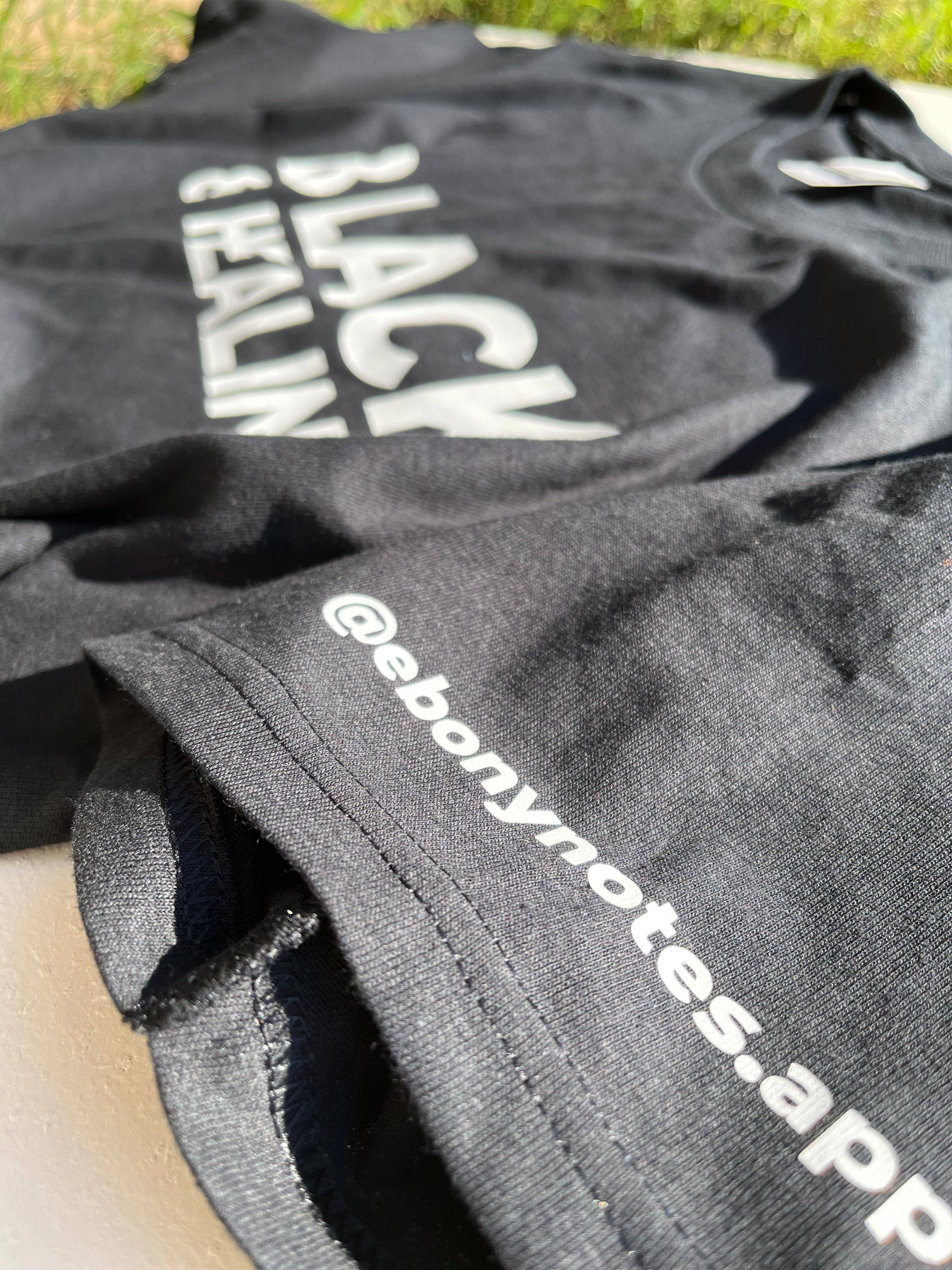 Ebony Notes Company - Wholesale Screen Printed T-Shirt - Unisex - Black & Healing Shirt3