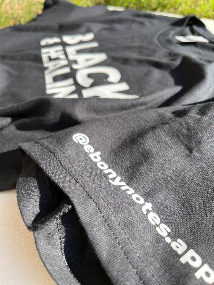 Ebony Notes Company - Wholesale Screen Printed T-Shirt - Unisex - Black & Healing Shirt3