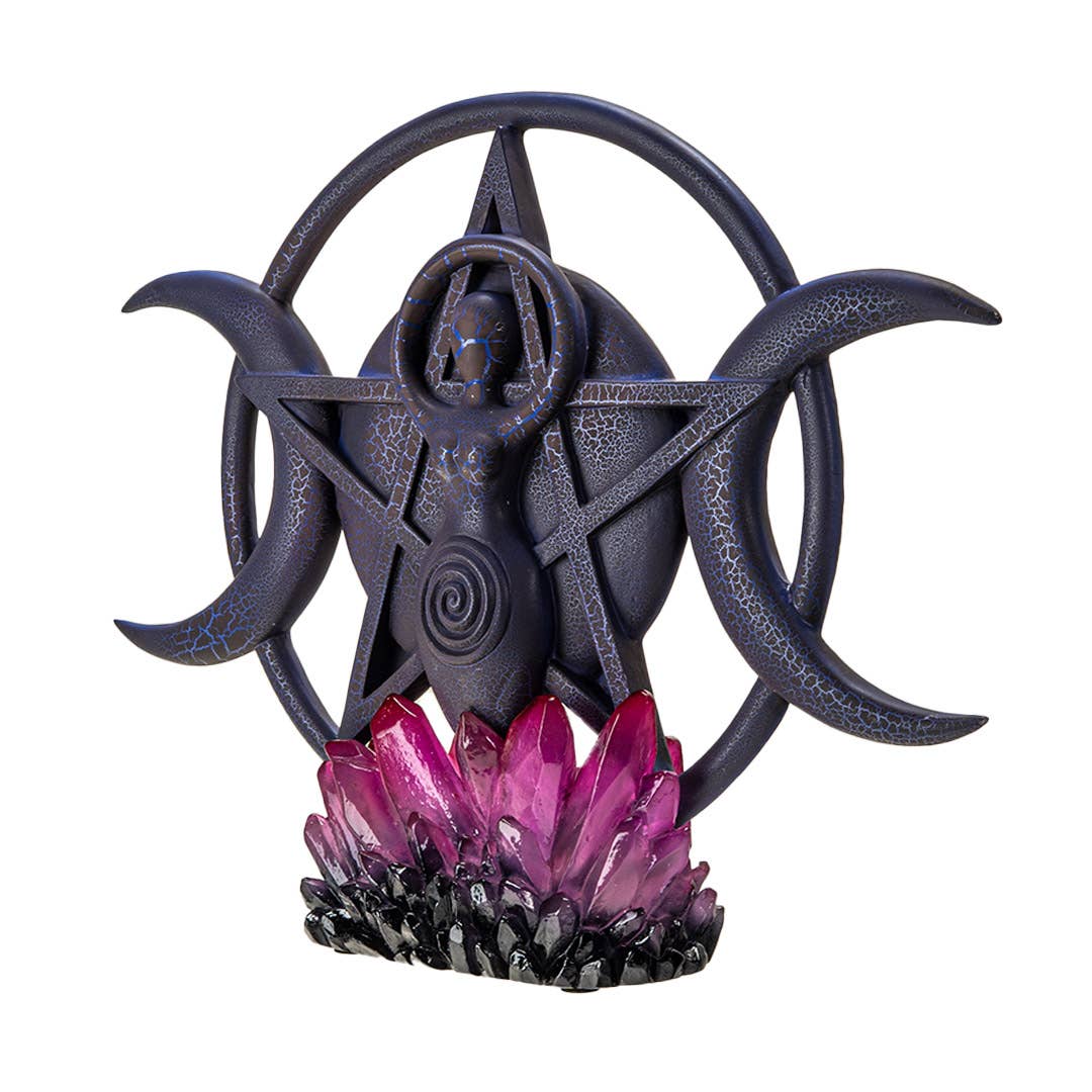 Pacific Trading - Wholesale Decorative Tabletop Object - Triple Moon Spiral Goddess with LED Base4