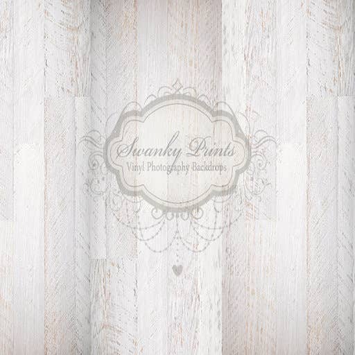 Toile de fond en vinyle de 9 pi x 8 pi/bois texturé blanc pour la vente par Swanky Prints