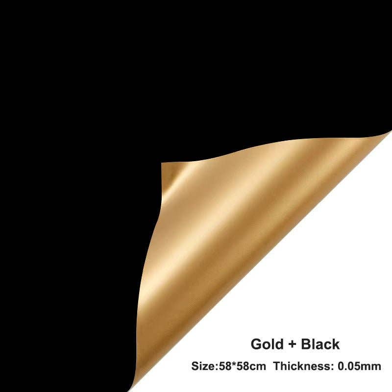 Elegant Design Supply – Engroshandel Indpakningspapir – Dobbeltsidet guld vandtæt blomsterindpakningspapir (20 ark/taske)3