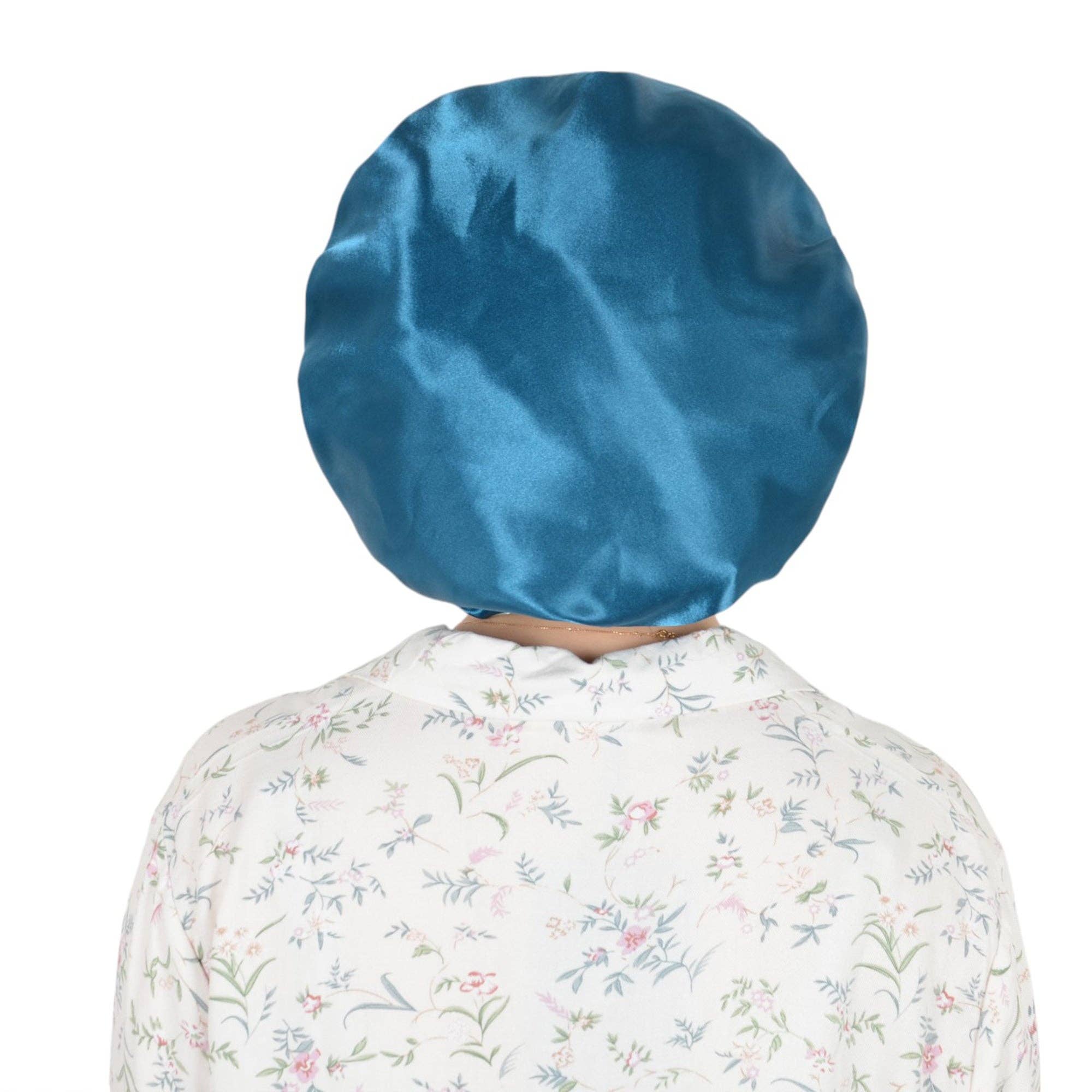 AK Brand – Engroshandel Nathue – til kvinder – Satin sovekalot med dobbelt lag og flæsekantet silkehat14