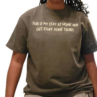 Camiseta Stay At Home para venta al por mayor de GraceBabyCo. LLC