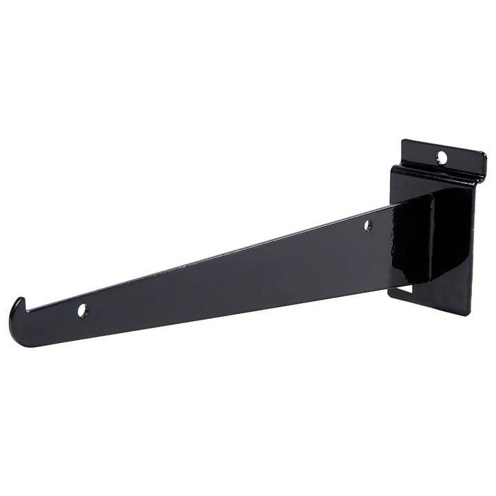 Store Supply Warehouse - Wholesale Retailer Display - Accessories - 10"L Black Metal Shelf Bracket For Slatwall0