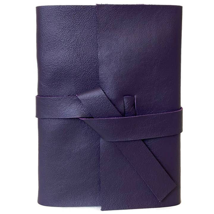 Lined Leather Journal - Dark Purple - Choose Your Size for wholesale by Absolutely EVO