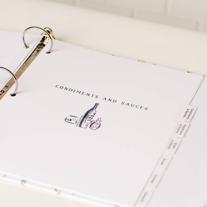 The Illustrated Life - Wholesale Binder - Recipe Binder Index Tab Dividers