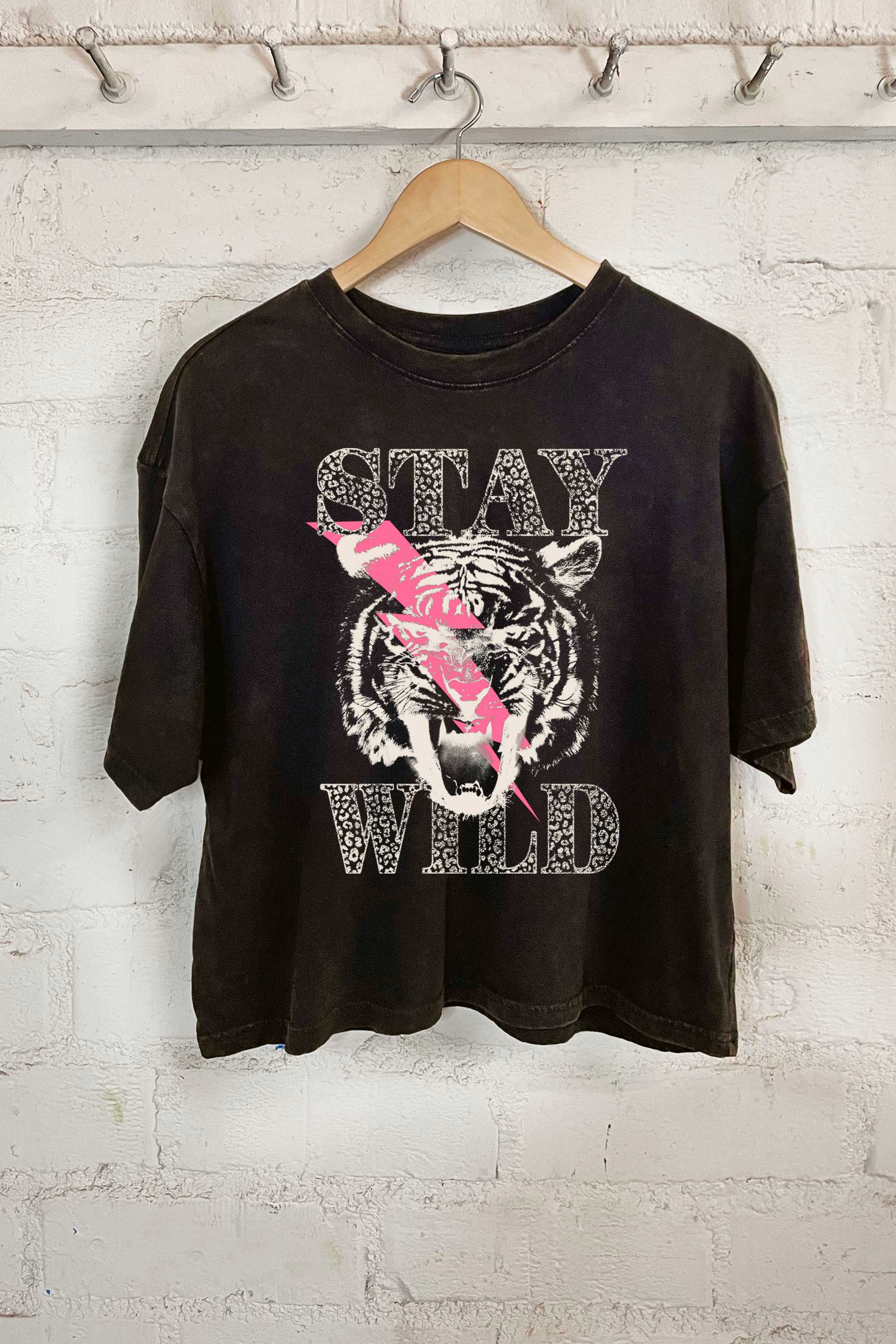 Rustee Clothing – Engroshandel T-shirt med print - Dame – Bliv vildt1