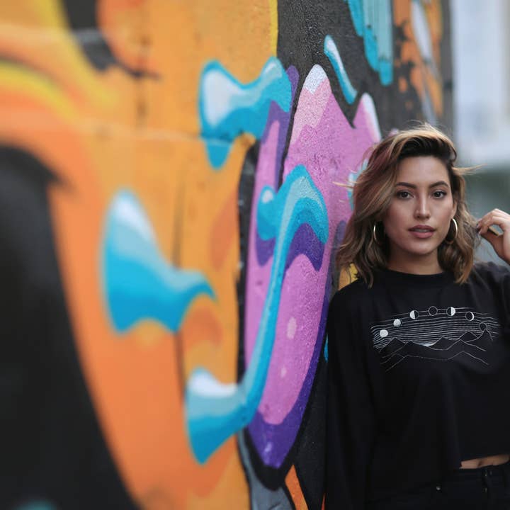 NEOCLASSICS - Wholesale Graphic Sweatshirt - Women's - Crescent Moon Crop Sweatshirt - One Size1