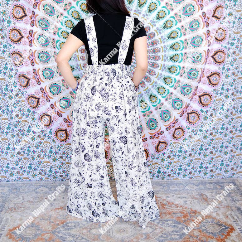 Karma Nepal Crafts - Wholesale Jumpsuit - Women's - Magical Celestial/Mushroom Wide Leg Jumpsuit13