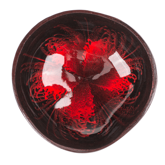 Out of the blue KG – wholesale Skål – Målad kokosskål, 3 olika, ca 13 x 13 x 6 cm1