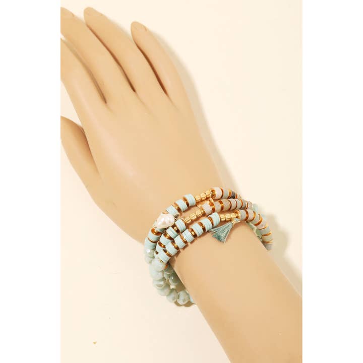 Anarchy Street - Wholesale Jewelry Set - Multi Charm Beaded Bracelet Set
