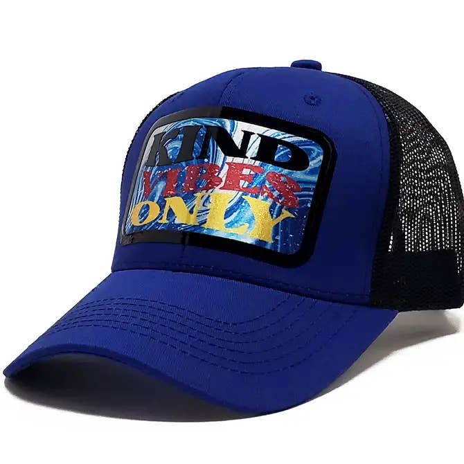 "Kind Vibes Only" Snapback Trucker & Premium Baseball Hat for wholesale by Peace and Dozen Inc