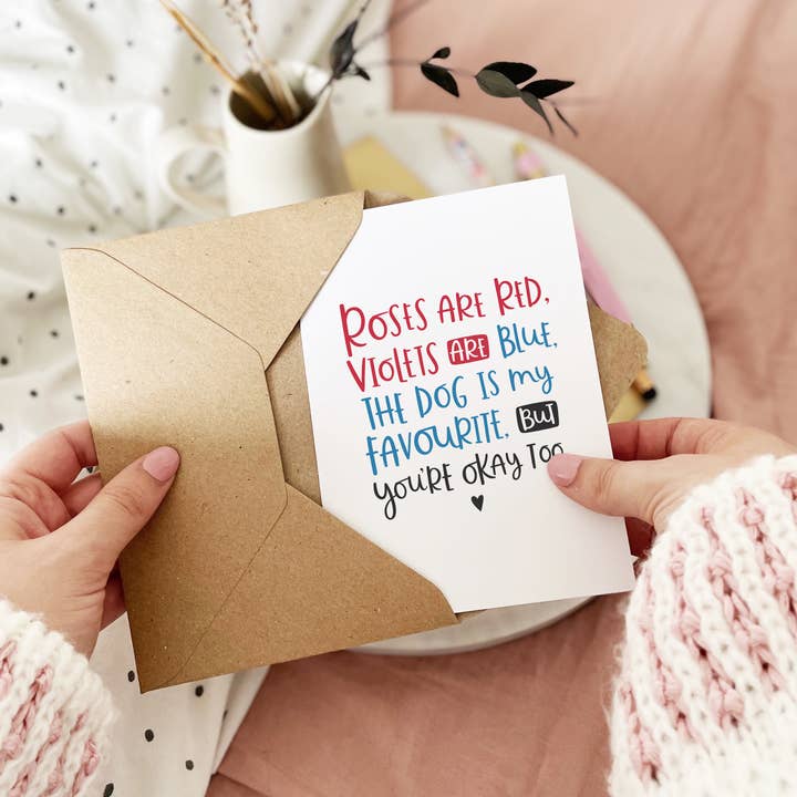 Abbie Imagine - Wholesale Love Card - The Dog is my Favourite Funny Anniversary Love Card 1