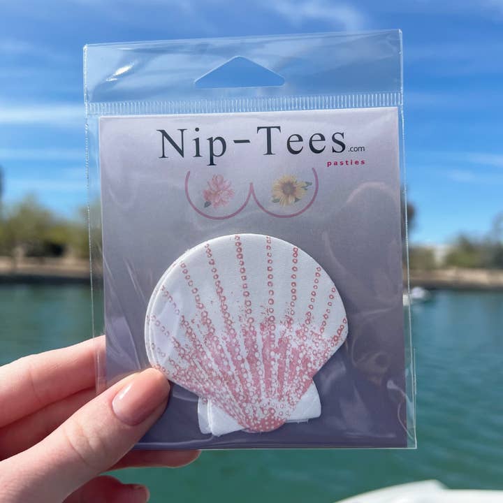 Niptees - Wholesale Nipple Pasties - Women's - Beach-Themed Seashell Nipple Cover Pasties1