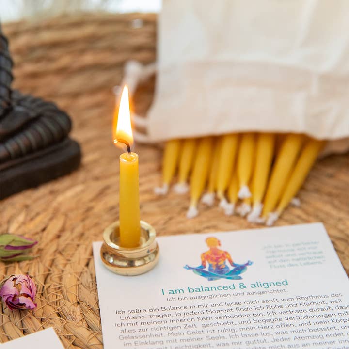 Divasya - Wholesale Meditation Supplies - 20-Minute Candles | Gift Set | I am balanced & aligned2
