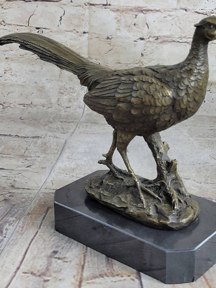 Faisão Grouse Game Bird Hunter Bronze Estatueta de Troféu de Vida Selvagem da Estátua de Bronze por atacado de Bronzhaus