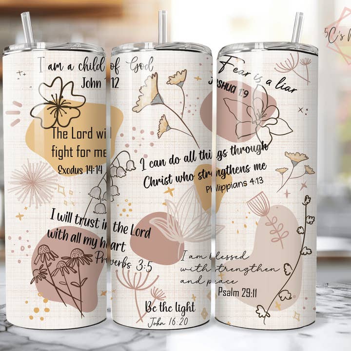 Christian Affirmations Tumbler for wholesale by 5C's Wholesale
