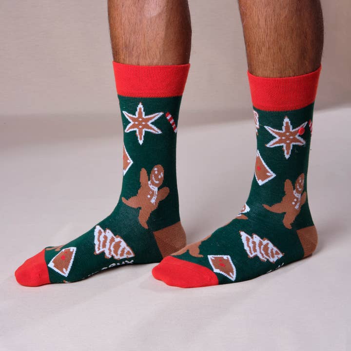 Haikon Hada (Calzame, Alster Komfort, Timoni) - Wholesale Holiday Stocking - Gingerbread Man. Christmas socks. Unisex2