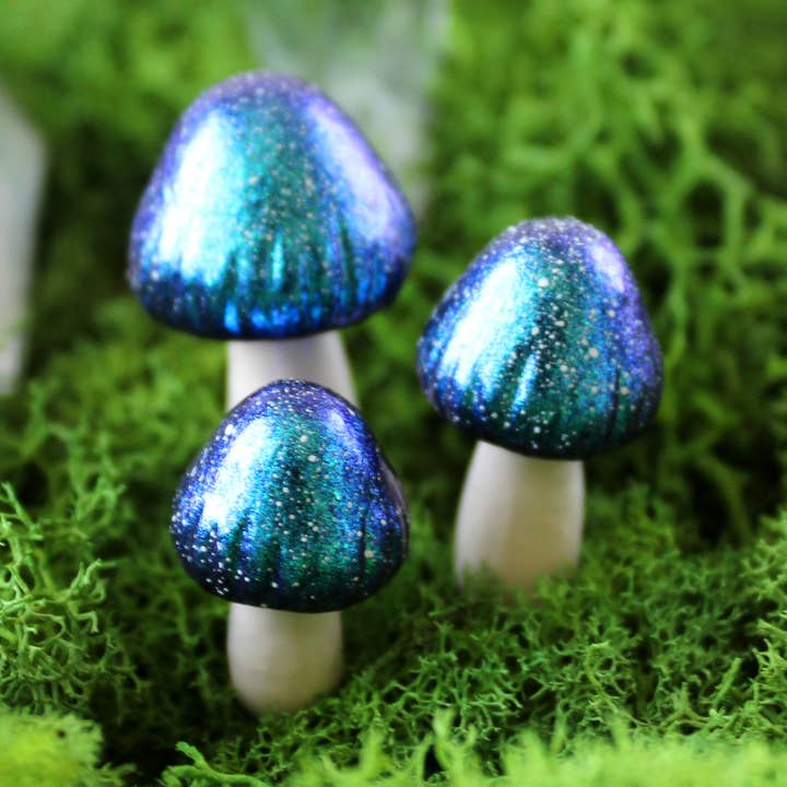 Galaxy Fairy Garden Mushroom for wholesale by Mariposa Miniatures