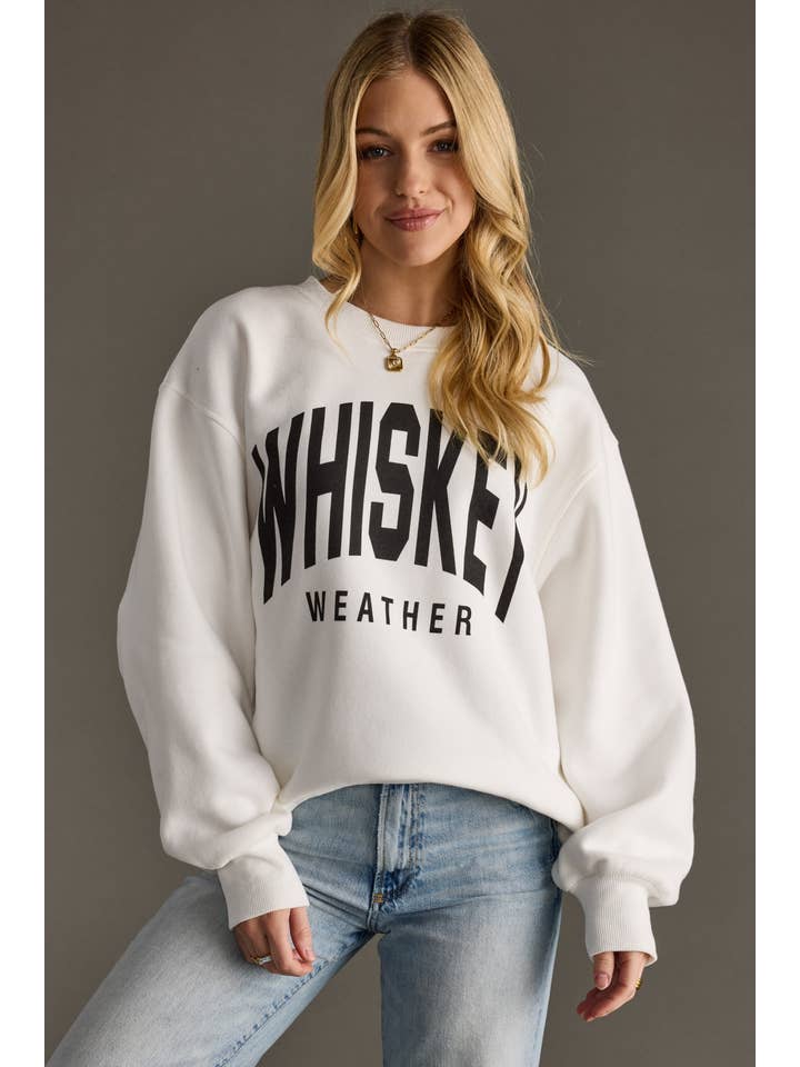 Panache Apparel Co. - Wholesale Graphic Sweatshirt - Women's - White Whiskey Weather Sweatshirt2