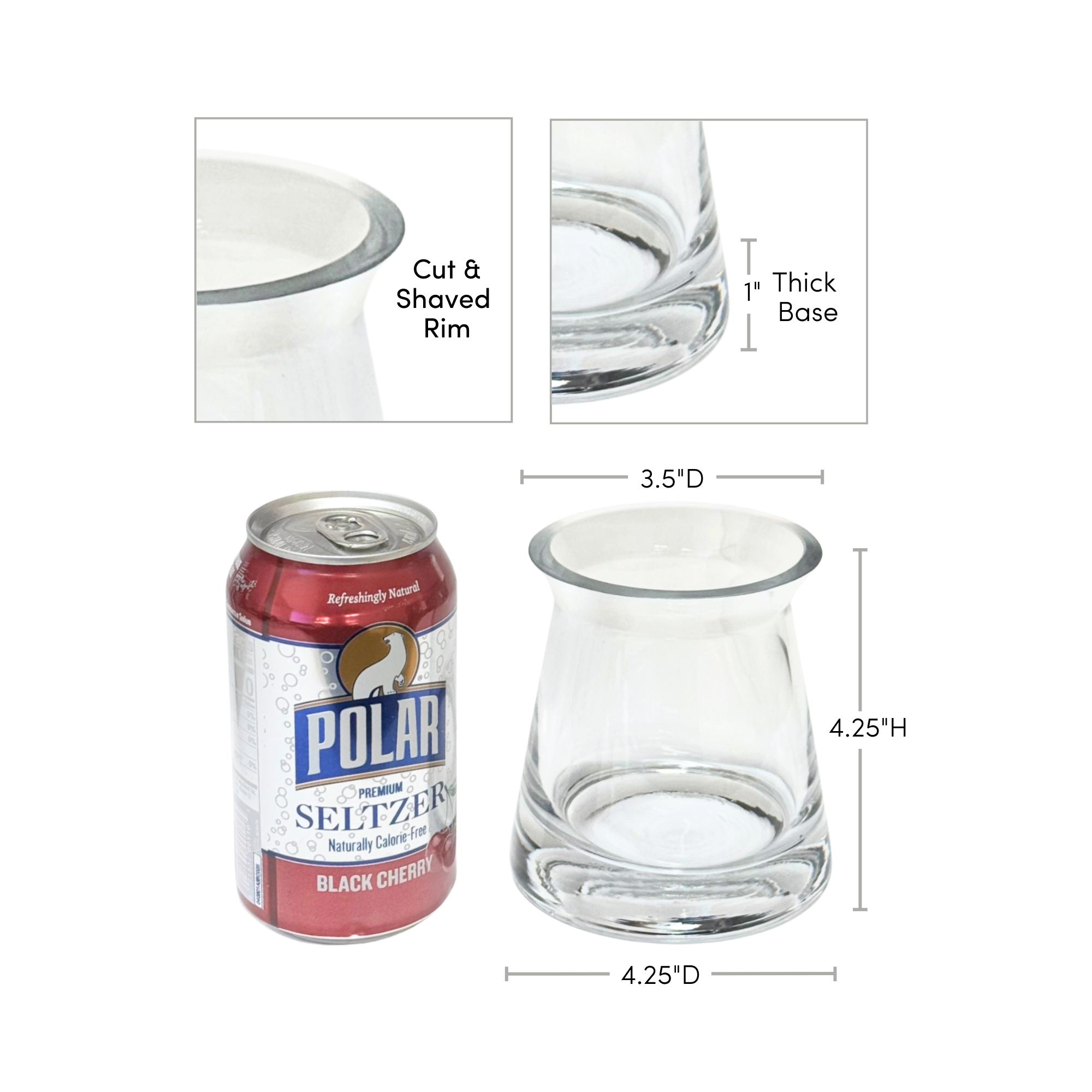 Jacobson - Wholesale Vase - Pinched Clear Glass Vase - Box of 61