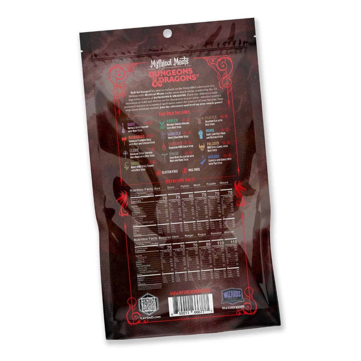 Mythical Meats - Wholesale Jerky - Dungeons & Dragons® Adventurer's Rations Class Pack2