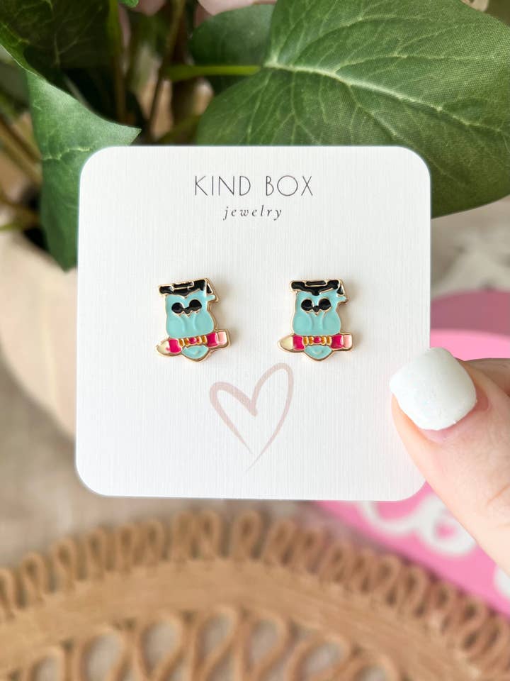 Earrings: Owls for wholesale by Kind Box